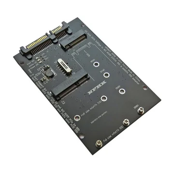 M.2 NGFF MSATA SSD до 2,5-дюймового SATA 6,0 Гбит/с Поддержка карты адаптера-конвертера 2 в 1 для ПК Схема жесткого диска ноутбука