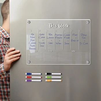 Планировщик Прозрачный магнитный календарь доска блокнот магнитная наклейка на холодильник