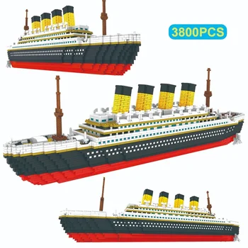 Титаник 3D Пластиковая модель корабля Строительные блоки DIY Алмазная модель лодки для взрослых Детские игрушки