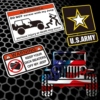 4X4 Внедорожный Флаг США, Армейские автомобильные наклейки, Графические Виниловые наклейки для Jeep Wrangler Unlimited Rubicon JK JL CJ TJ XJ