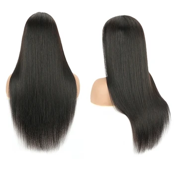 Парик из натуральных волос на кружеве 13x6, прямые парики из человеческих волос на кружеве с косточками Для женщин, дешевый парик с закрытием 4x4, бразильские волосы натурального цвета