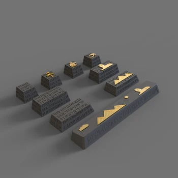 ECHOME Egyptian Персонализированный колпачок для ключей из смолы пирамиды Сфинкса для механической клавиатуры, изготовленный на заказ колпачок для клавиш, аксессуары для клавиатуры в подарок