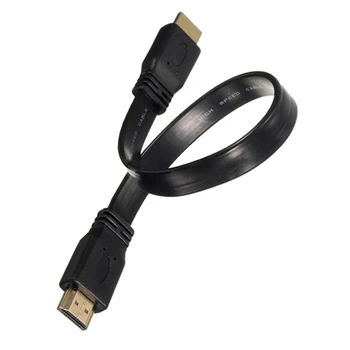 Короткий разъем HDMI от мужчины к мужчине Плоский кабельный шнур Full HD для аудио Видео HDTV TV PS3