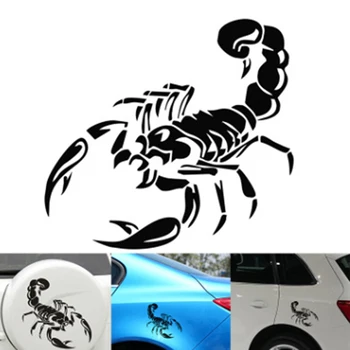 Индивидуальность 3D Наклейка в виде Скорпиона, Наклейки на капот, Светоотражающие Лазерные Наклейки для укладки автомобилей, Водонепроницаемый Солнцезащитный Крем