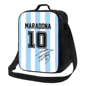Легенда футбола Аргентины D10s Диего Марадона Портативные Ланч-боксы для женщин, Водонепроницаемый Термосумка-холодильник, Сумка для ланча с пищевой изоляцией