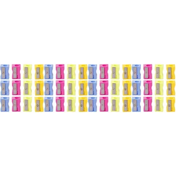 96 шт. Портативная пластиковая точилка для карандашей, Мини-Ручная точилка для карандашей (разноцветные)
