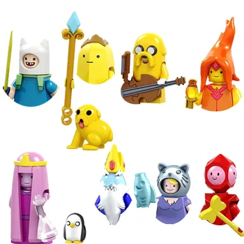 PG8141 Кукла из аниме, строительные блоки, Кавайный человек-банан, Акула, развивающие игрушки, Подарок для детского дома, Конструктор Приключение