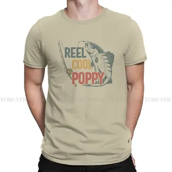 Рыболовная катушка Fisherman, футболка Cool Poppy, Графические мужские топы, Винтажная Альтернативная Летняя уличная одежда, Хлопковая футболка Harajuku