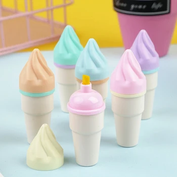 Набор симпатичных фломастеров и маркеров для мороженого, разноцветные ручки, долговечные, простые в использовании, качественно сделанные