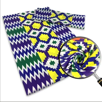 Высококачественная африканская шелковая ткань, лента, шифоновая блузка, нигерийская ткань, новейший дизайн, 4 + 2 ярда, 2022
