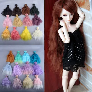 15*100 см Красочный парик для куклы Барби, куклы BJD, сделанные своими руками из высокотемпературной проволоки, вьющиеся парики ручной работы, завитки волос, Ряд волнистых париков