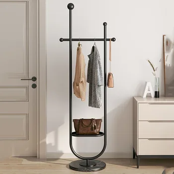 Вешалка для одежды в современном стиле, легкая роскошная вешалка для одежды на ножках из черного металла, переносная мебель для гостиной Kleiderschrank для дома