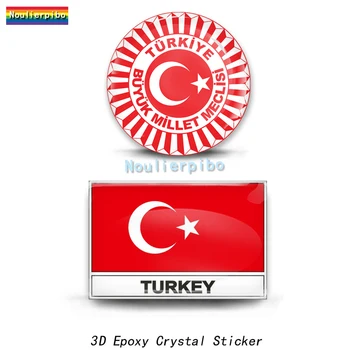 3D эпоксидная смола, флаг Турции, Национальная эмблема, наклейка на купол автомобиля, Виниловая стереоаппликация для автомобиля, чехол для тележки, мобильный телефон, мотоцикл