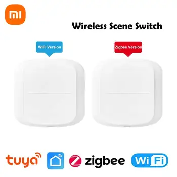 Xiaomi Tuya ZigBee WiFi Smart Switch 2 Банды 6 Сцен Кнопочный настенный выключатель Модуль Smart Life Беспроводной пульт дистанционного управления Автоматизация