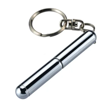 10ШТ Портативное кольцо для ключей телескопическая ручка из нержавеющей стали, телескопические шариковые ручки, брелок для ключей